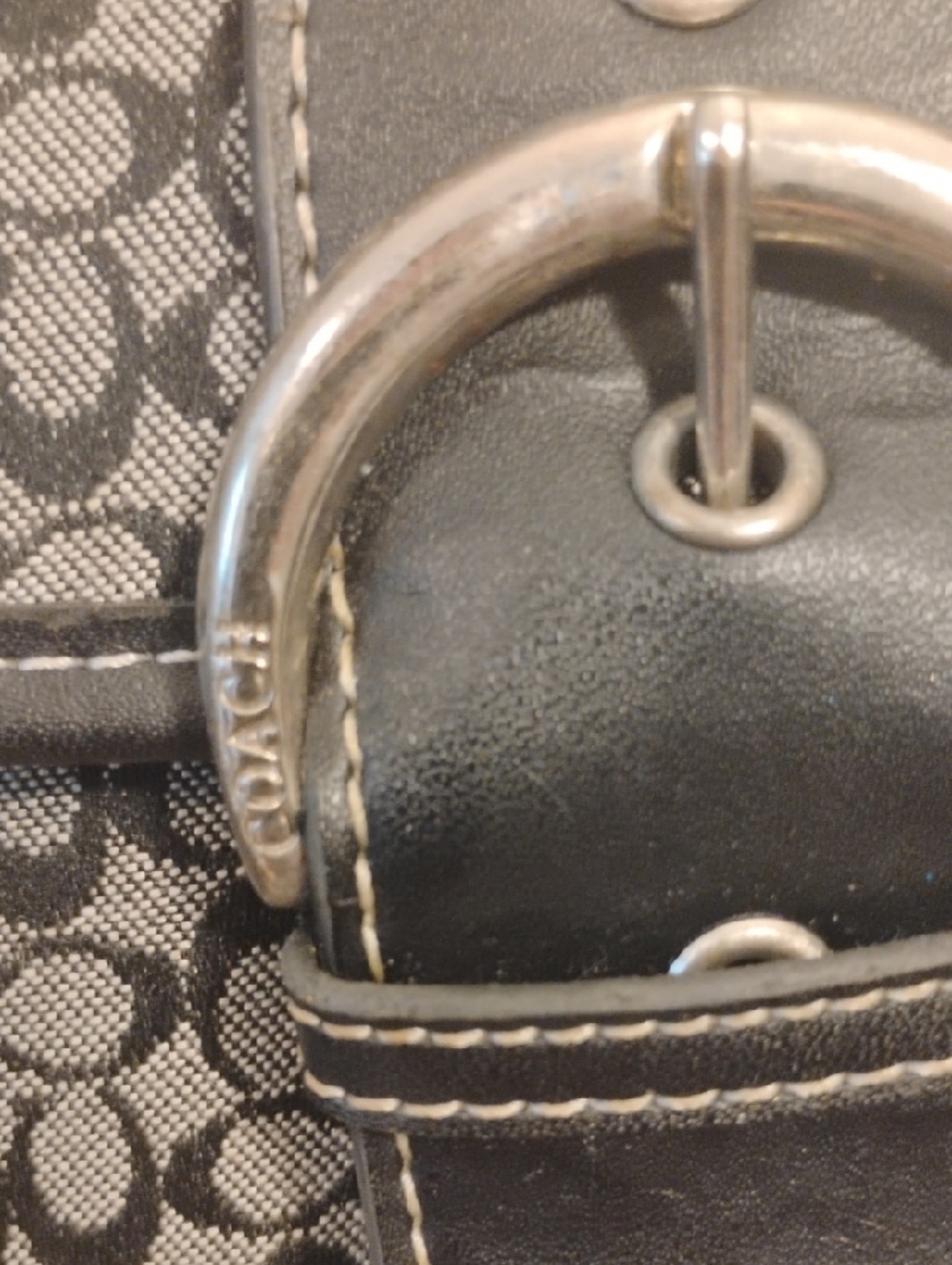 Coach Signature Jacquard Shoulder Bag in Black - Picture 2 of 9